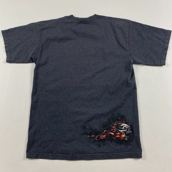 🔥🔥Vintage JNCO Eagle Skull Flame T Shirt Mens Medium Y/K rave skate JNCO JEANS - Picture 6 of 9